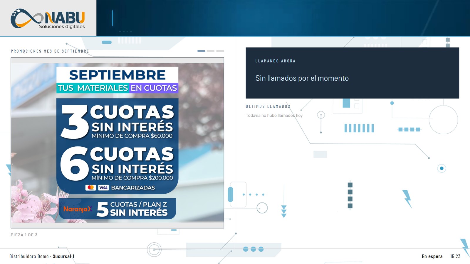 Pantalla de sala QPManager V2.0